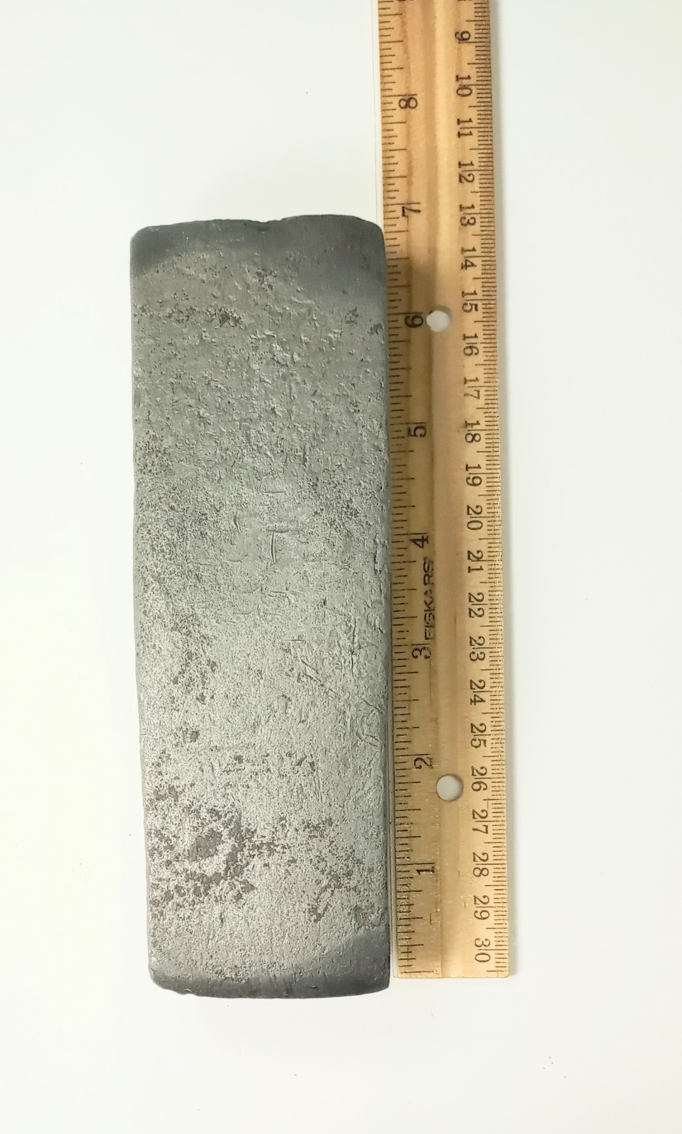 Antique 4.5lb Plumb Anchor Brand Straight Peen Blacksmith Hammer Head NO HANDLE