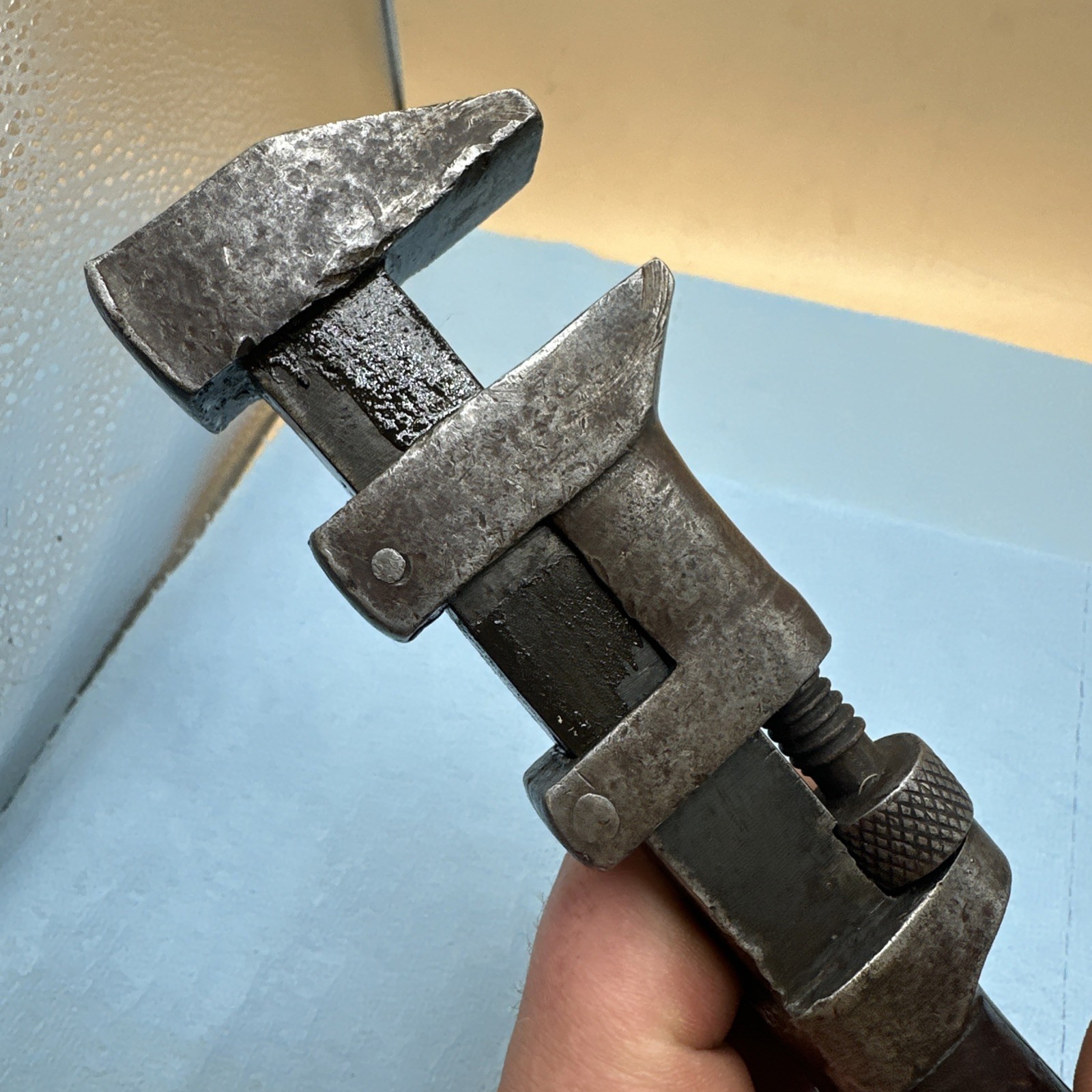 Antique P. S. & W. Co. 8” Solid Bar Pipe Wrench Pat. Jan. 14, 1896 Made In USA