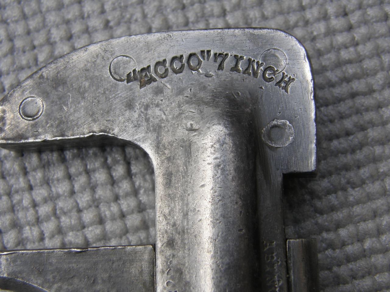 ANTIQUE WRENCH ADJUSTABLE SPANNER “ECCO” 7″ BY ABINGTON ENGLAND c1909.