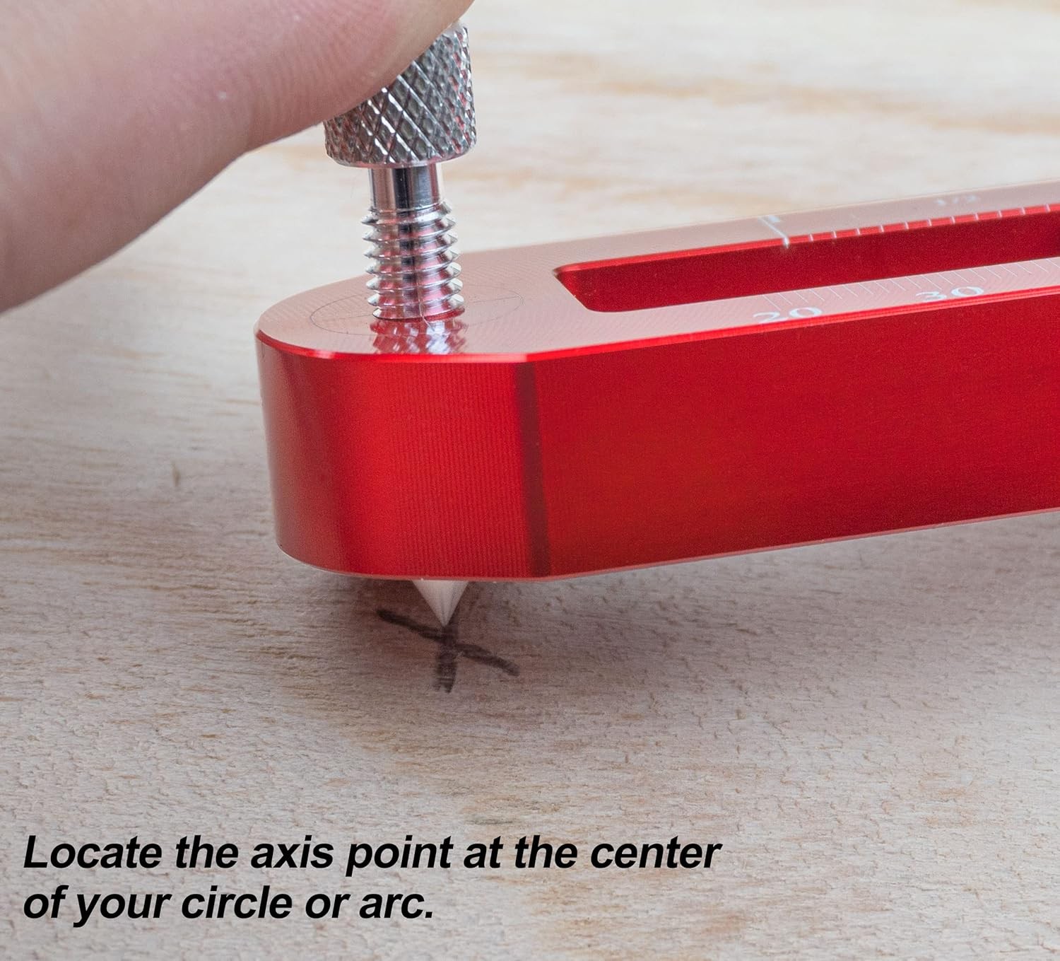 Circular Compass for Woodworking, Portable Aluminium Alloy Compass Tool