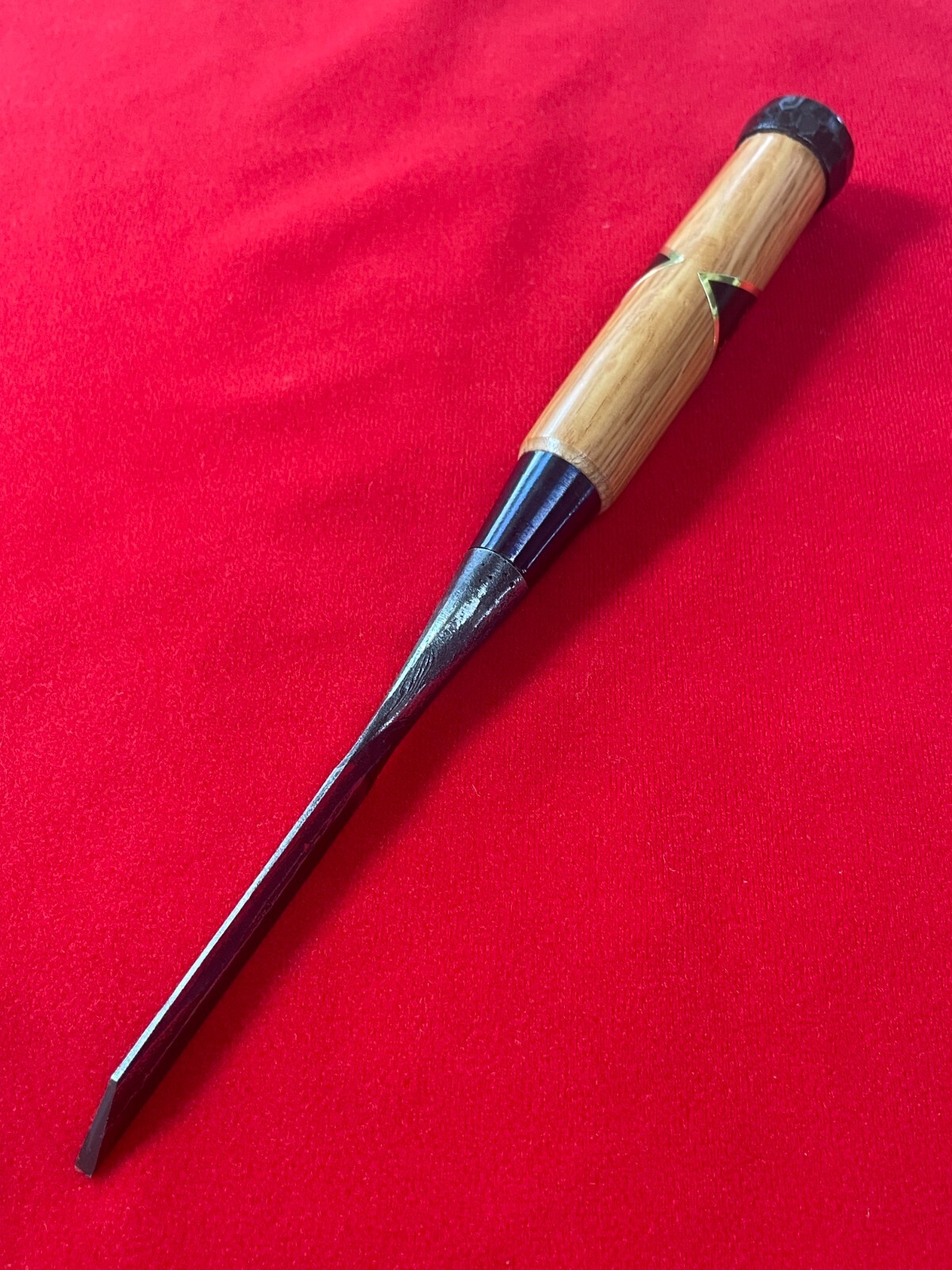 Japanese chisel dovetail Shinogi nomi 3mm (Mokume) White Steel#2 Woodworking