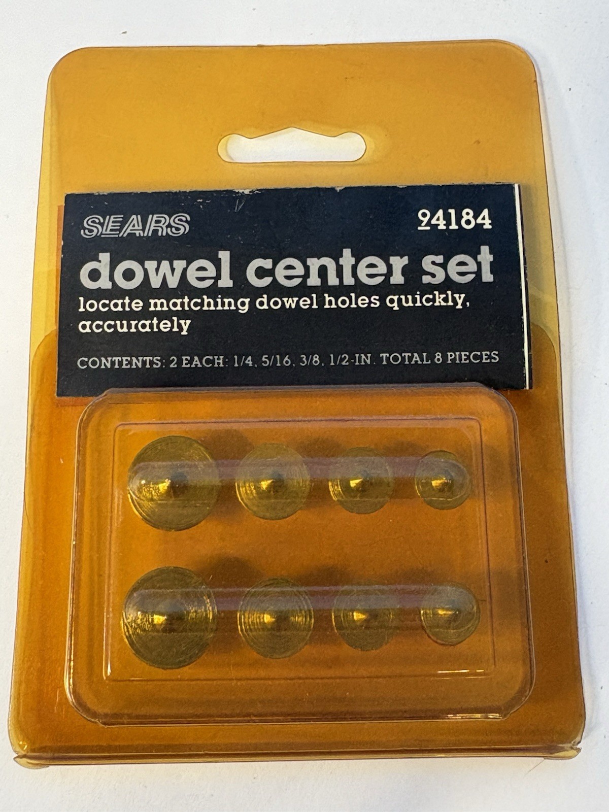 Sears Roebuck Simpson Craftsman Dowel Centers 9 4184 Set Vtg USA Metal