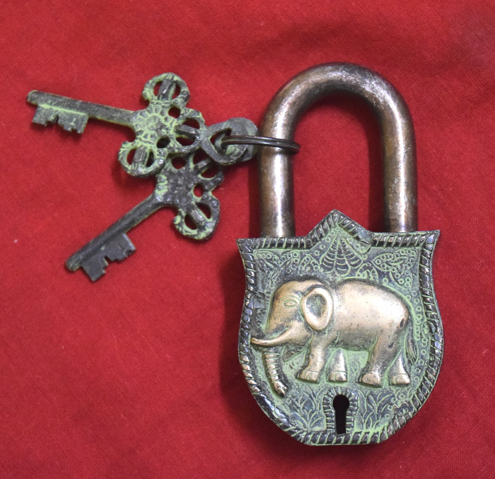 Elephant Lock Lord Ganesha Lock Padlock Vintage Style Reproduction BM248