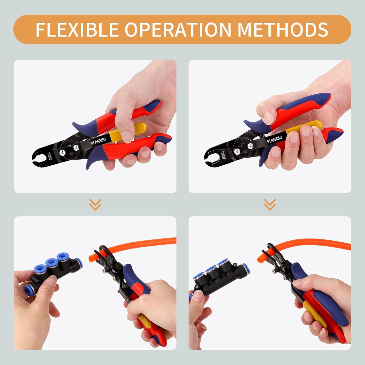 PLANEKO Air Line Pliers Push to Connect Fitting Disconnect Tool for 3/8″ 1/2″ Pn