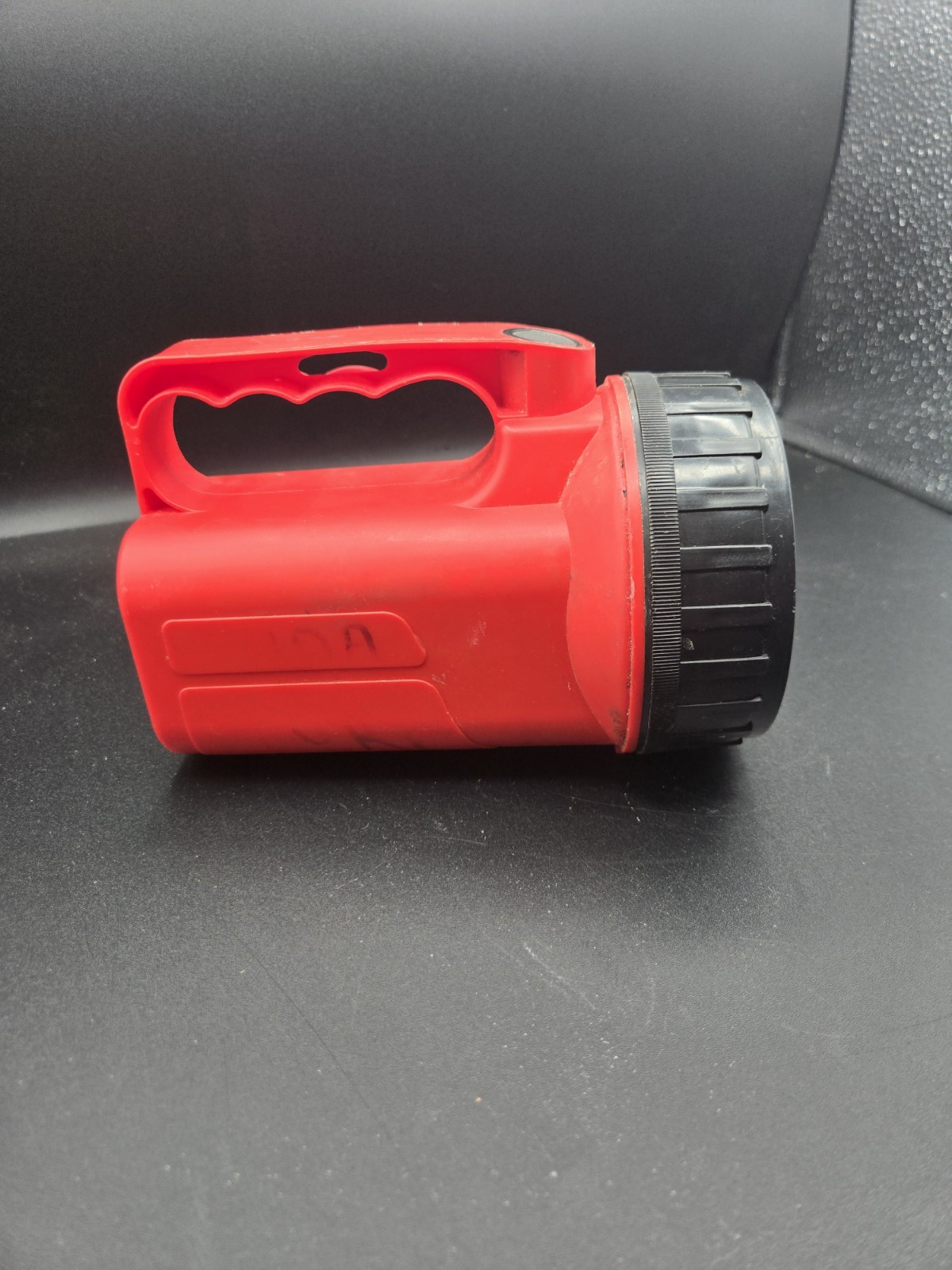 Vintage Red Handheld Flashlight Lantern Battery Powered Camping Emergency Light