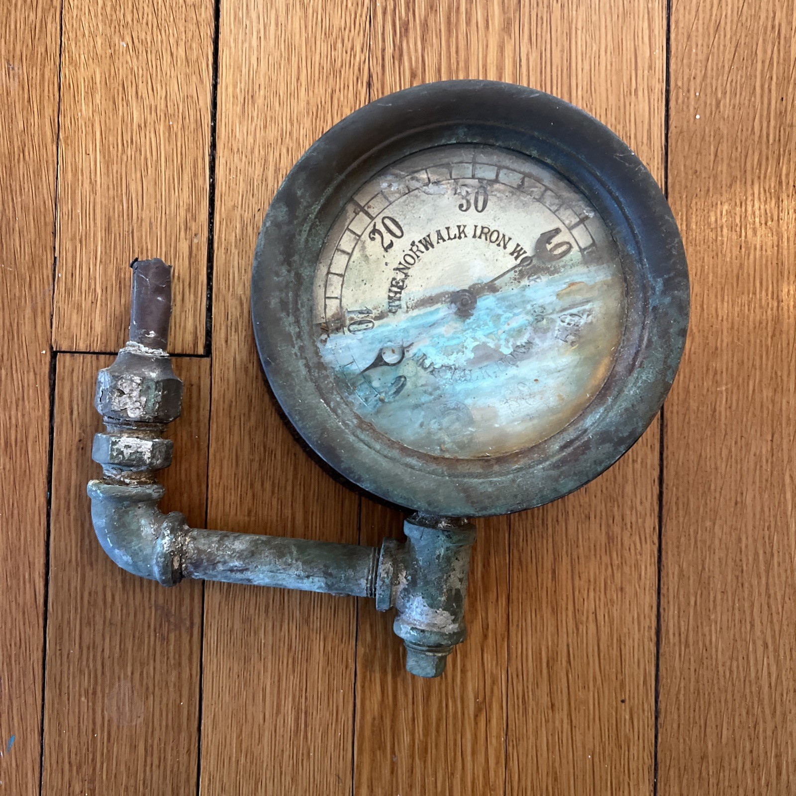 Antique Schaeffer Budenberg American Steam Gauge Brass The Norwalk Iron Works Co