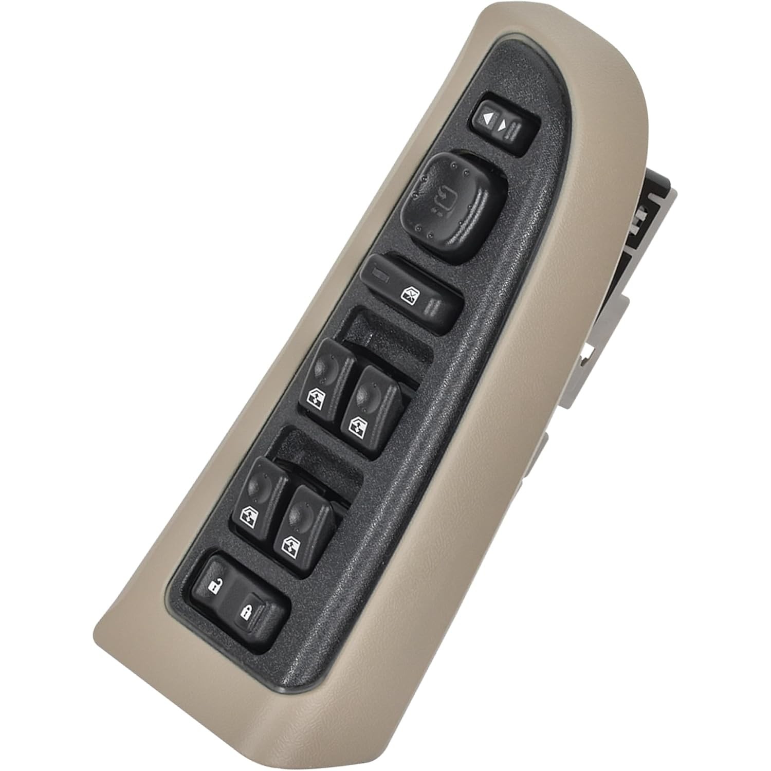 Front Driver Side Door Lock & Power Window Switch 15883320 Tan Bezel Assembly