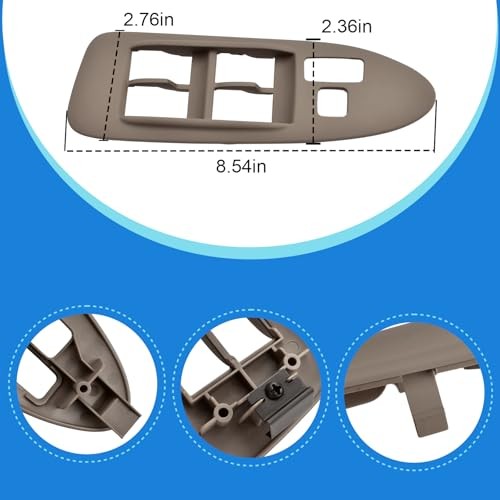Master Power Window Switch Bezel Trim Fits for 1997-2001 Toyota Camry CE LE Tan
