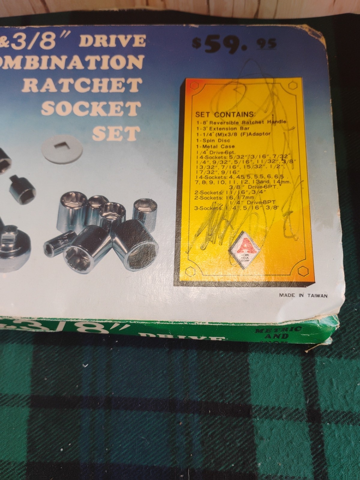 Vintage NEW IN CASE 1970’s 40 Piece Metric And Inch Combination Socket Tool Set