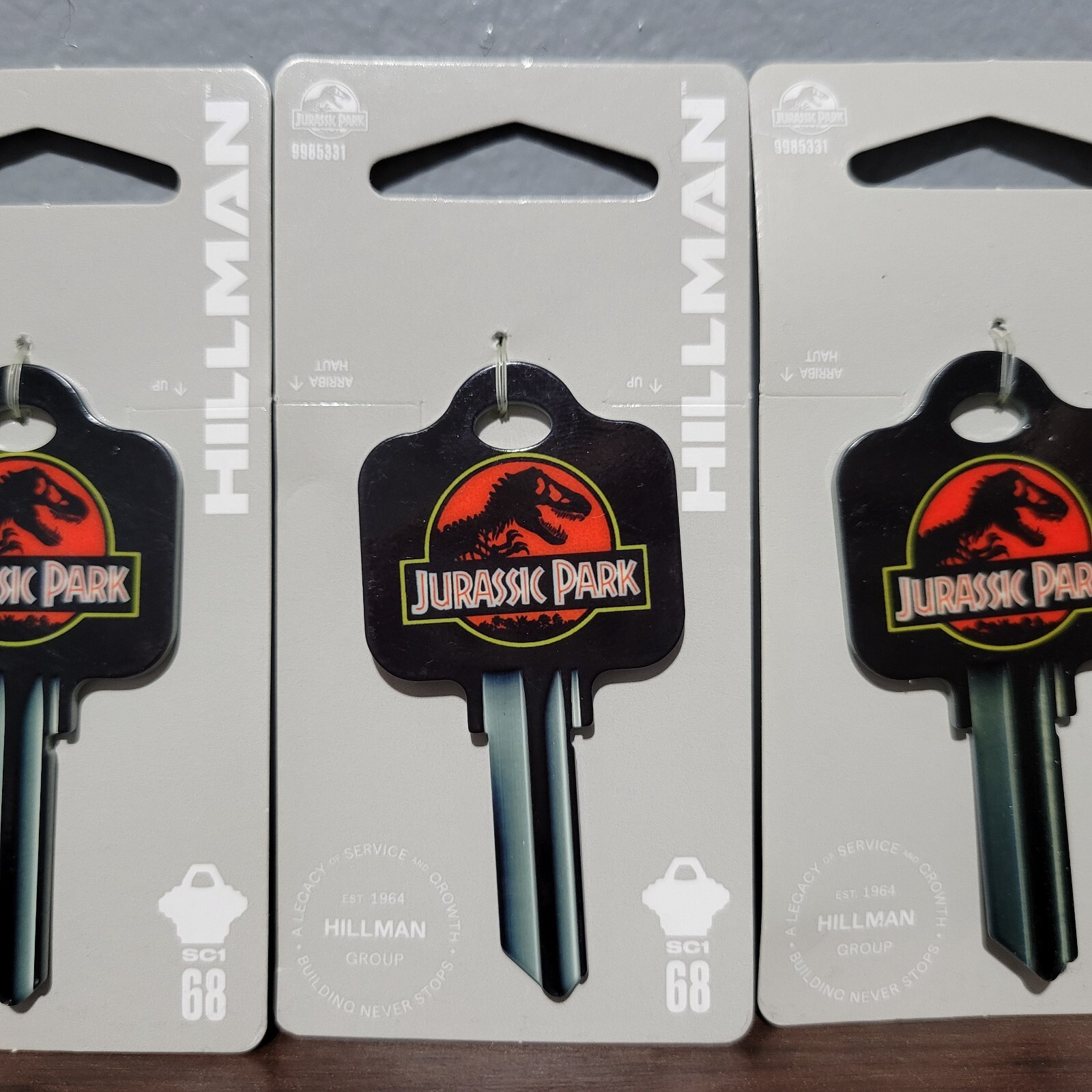 💥 3x Jurassic Park Limited Edition Oversized SC1 Uncut Blank Hillman House Key