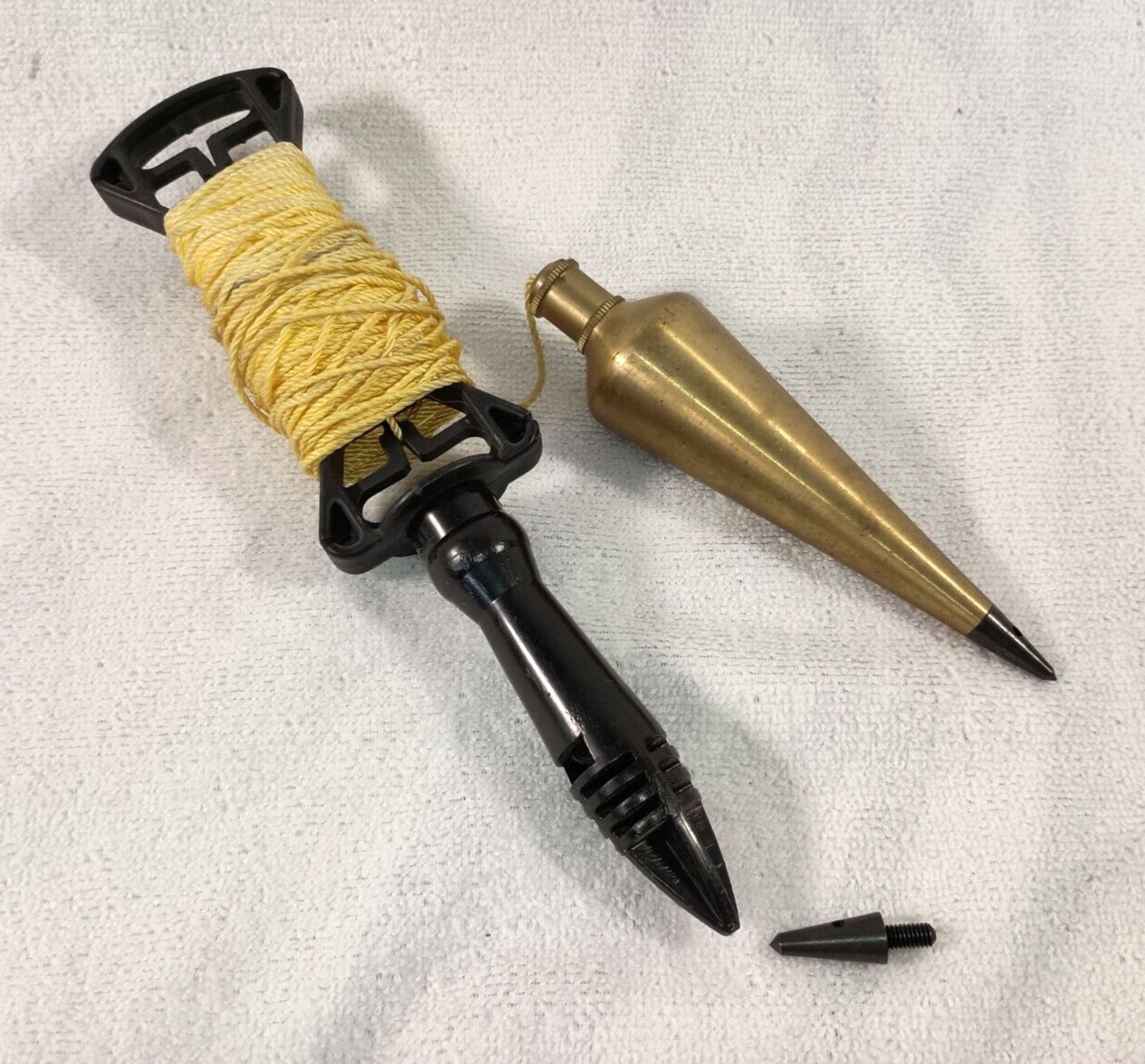 Vintage General Hardware MFG Co. Solid Brass Plumb Bob Tool Level