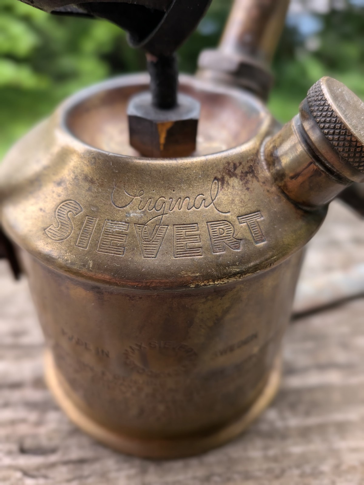 Vintage Brass Blow Torch SIEVERT, Sweden Original Sievert Antique