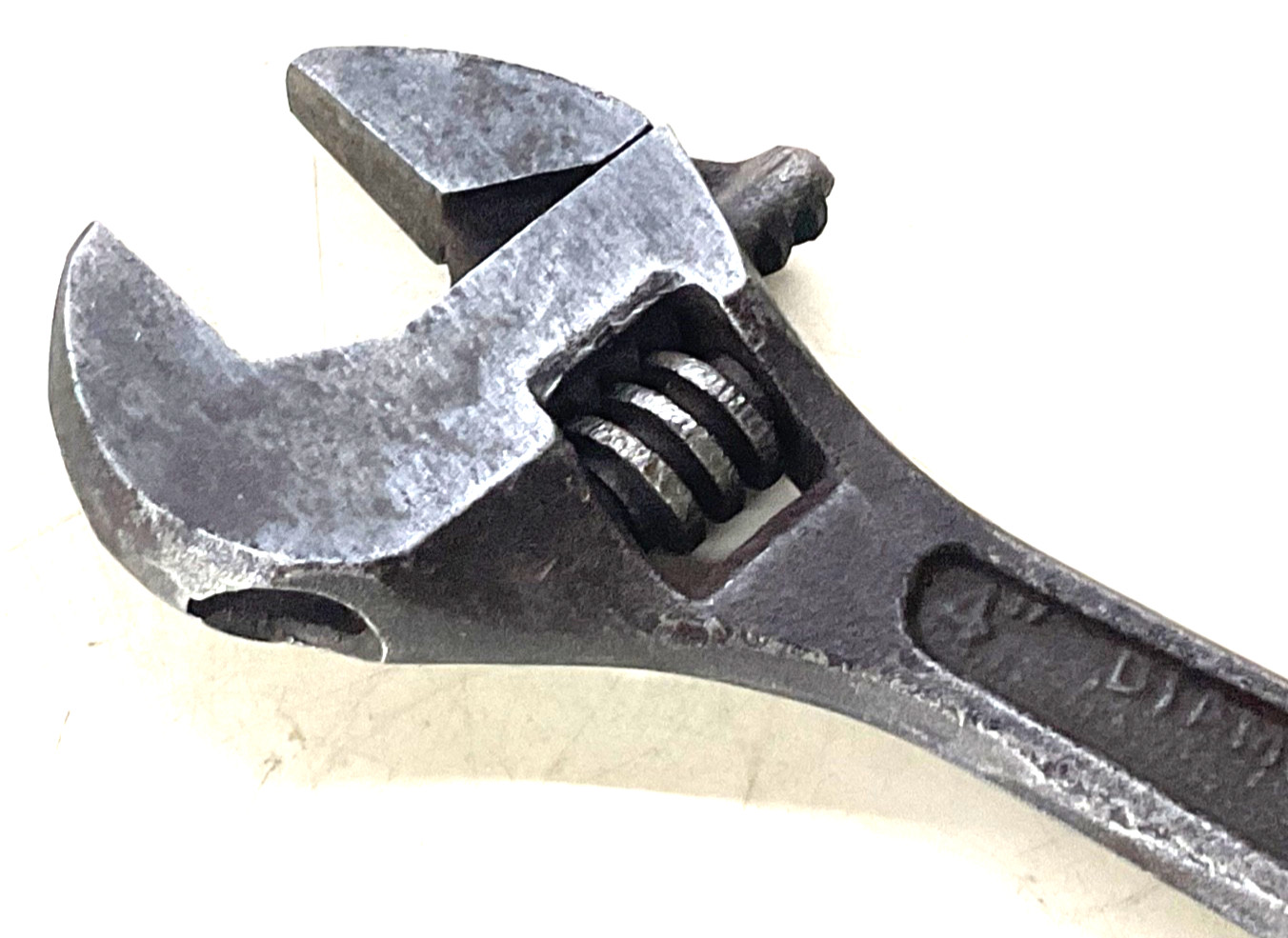 VINTAGE DIAMOND CALK HORSESHOE CO. 4” ADJUSTABLE WRENCH, DULUTH, MINN USA