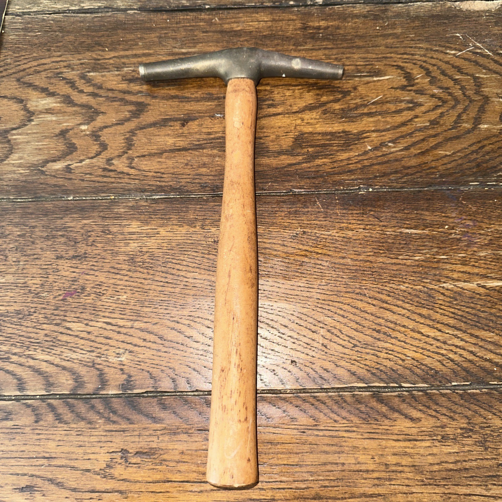 GW MOUNT Brass Double Headed Tack Hammer Magnetic Tip Wood Handle VTG USA🇺🇸