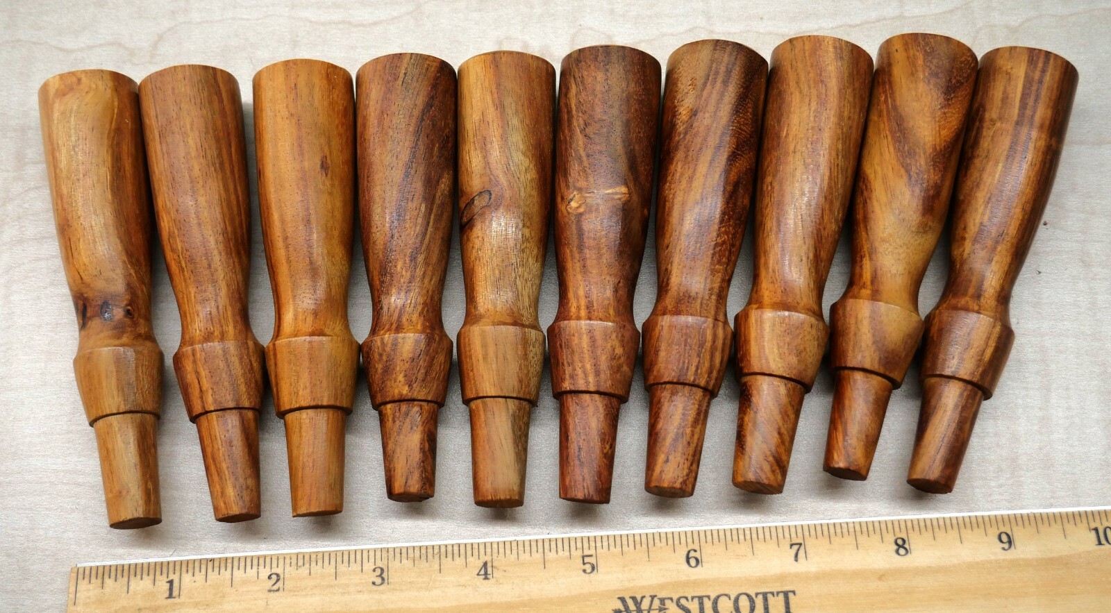 LOT OF 20 NEW ROSEWOOD SOCKET CHISEL HANDLES FOR TOOL RESTORATION