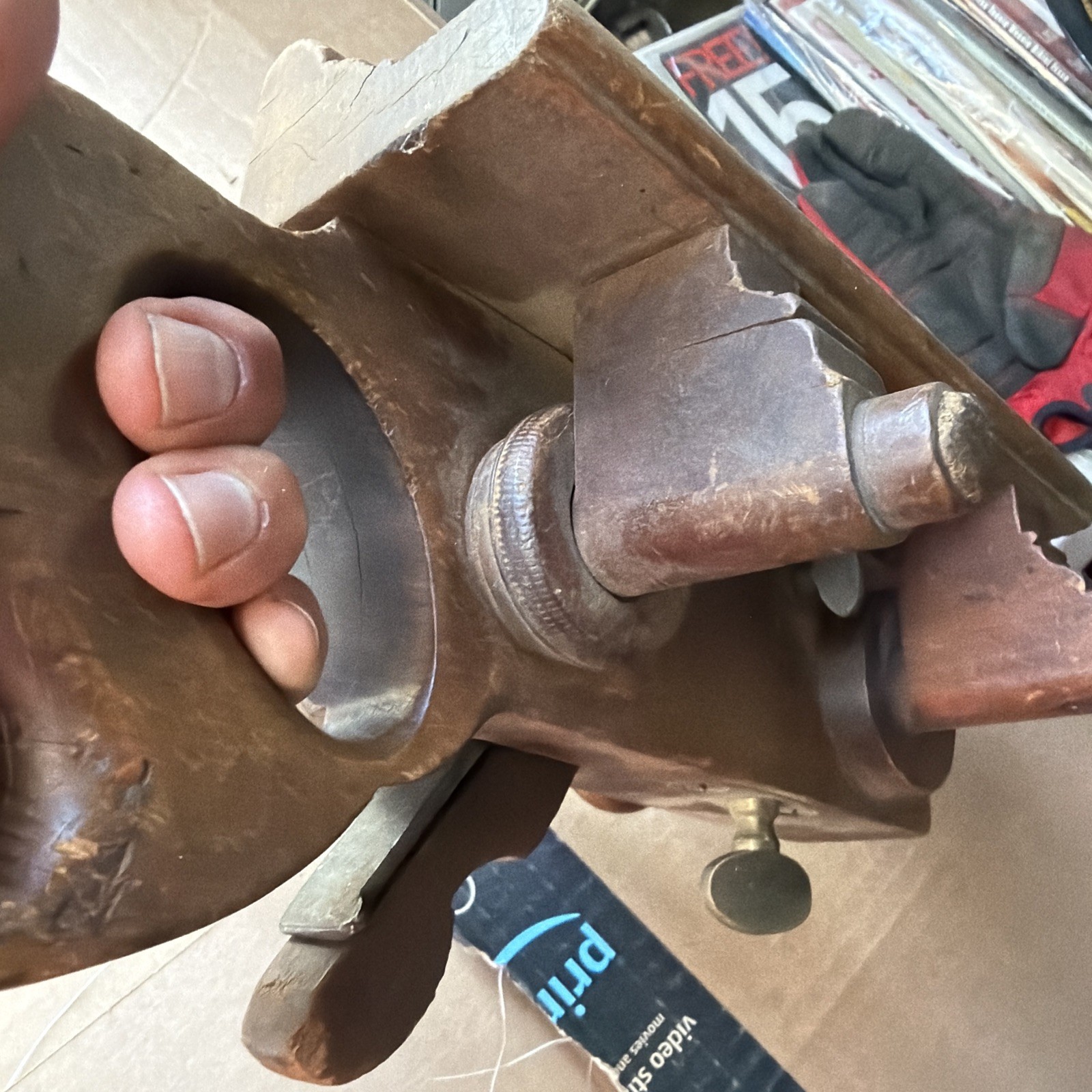 Antique Wooden Screw-Arm Plow Plane