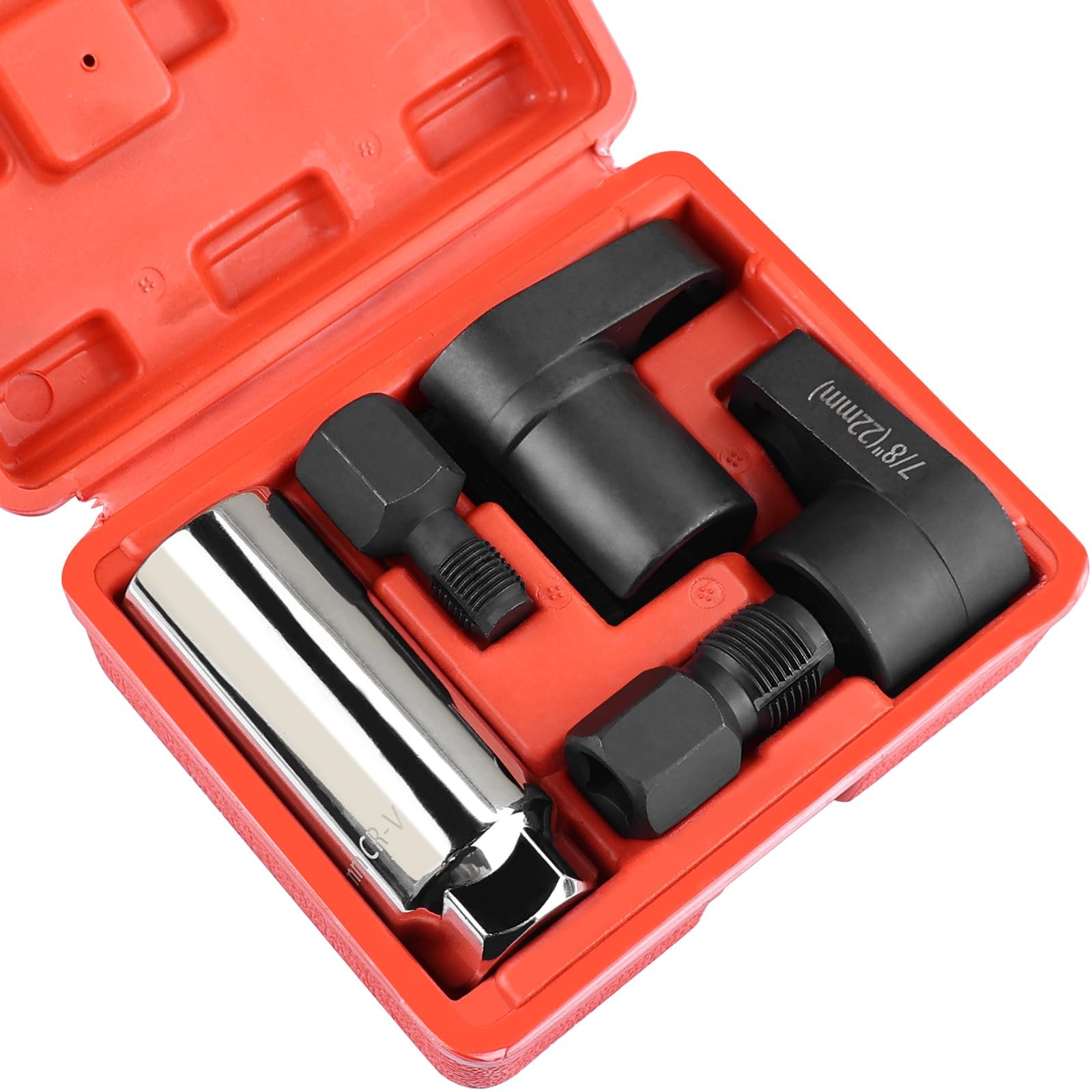 5PCS O2 Oxygen Sensor Socket Set 7/8 Inch Removal Tool Kit