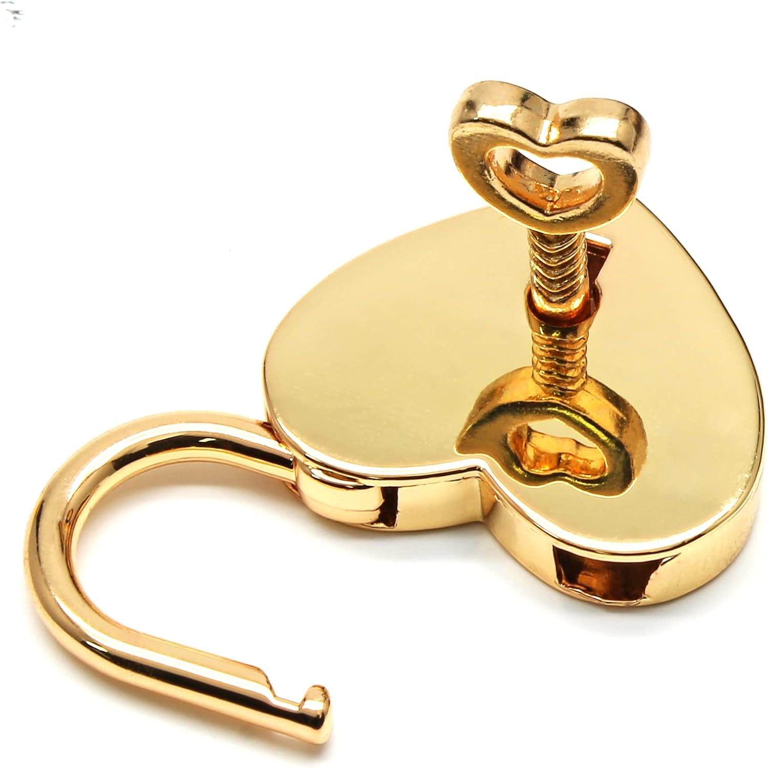2PCS Heart Shaped Padlocks, Small Gold Padlock | Metal, With Keys, For Jewelry B