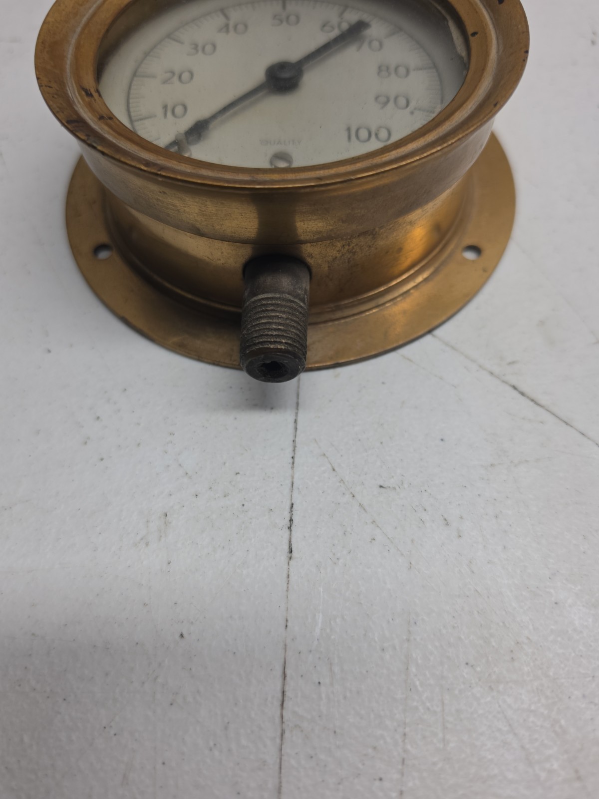 Antique Ashcroft 100 psi Pressure Steam Heating Gauge STEAMPUNK