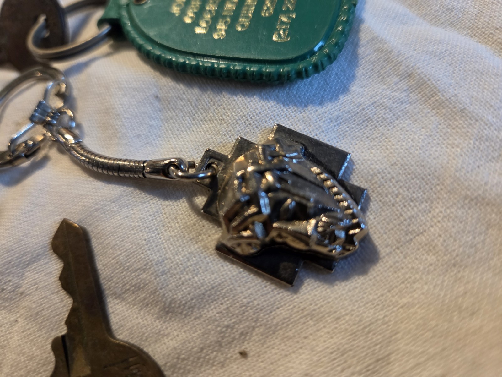 Mixed Lot Vintage Keys with Keychains, Tags, Key Rings & Key Fobs
