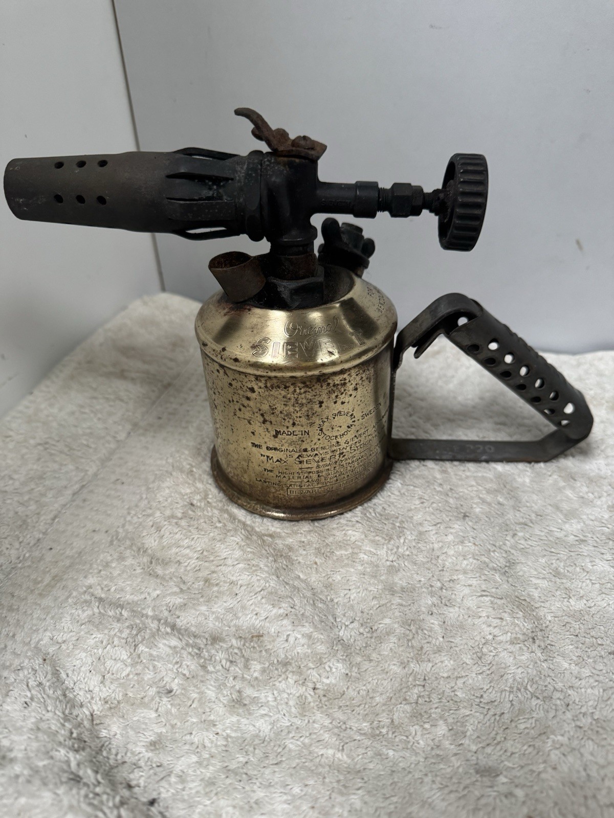Sievert Type 220 Blowlamp Sweden Brass Vintage