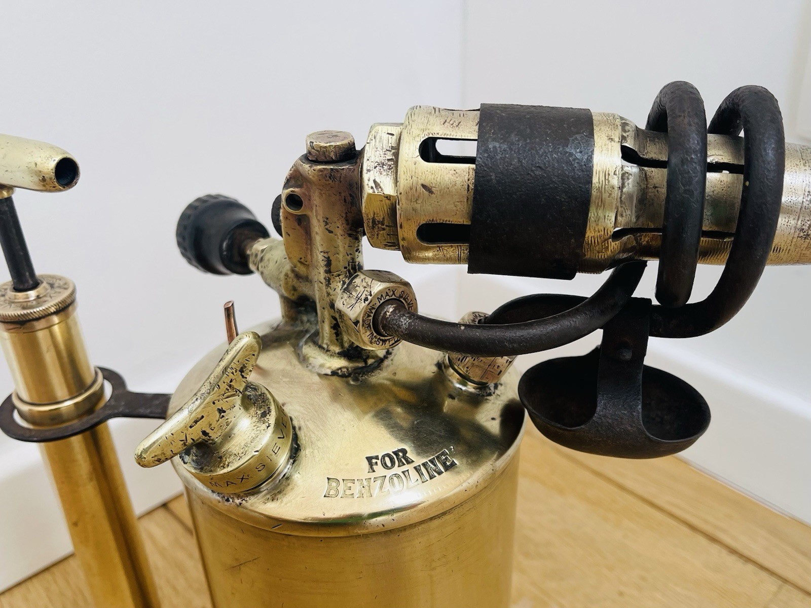 Antique Large Copper Blowtorch by MAX SIEVERT, Sweden, 1900s
