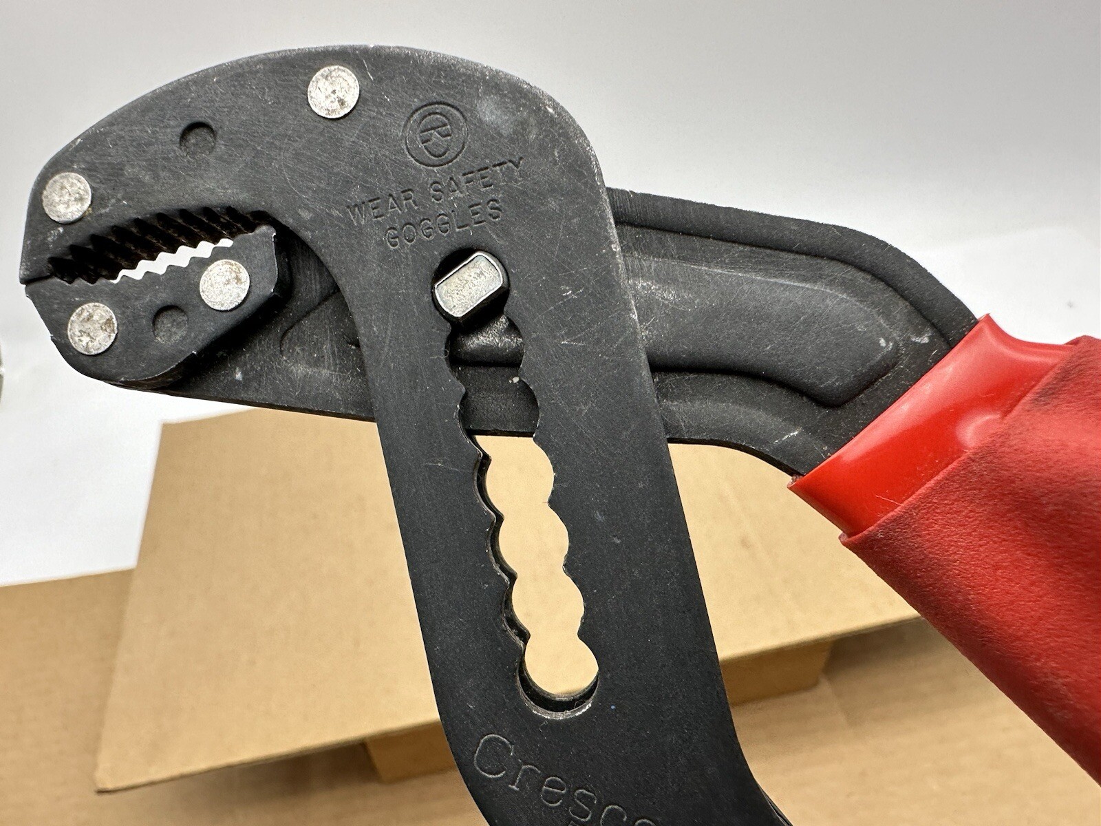 Vintage Crescent Dura Pliers Red Handled Slip Joint 10 1/2″ Hand Tool USA VGUC