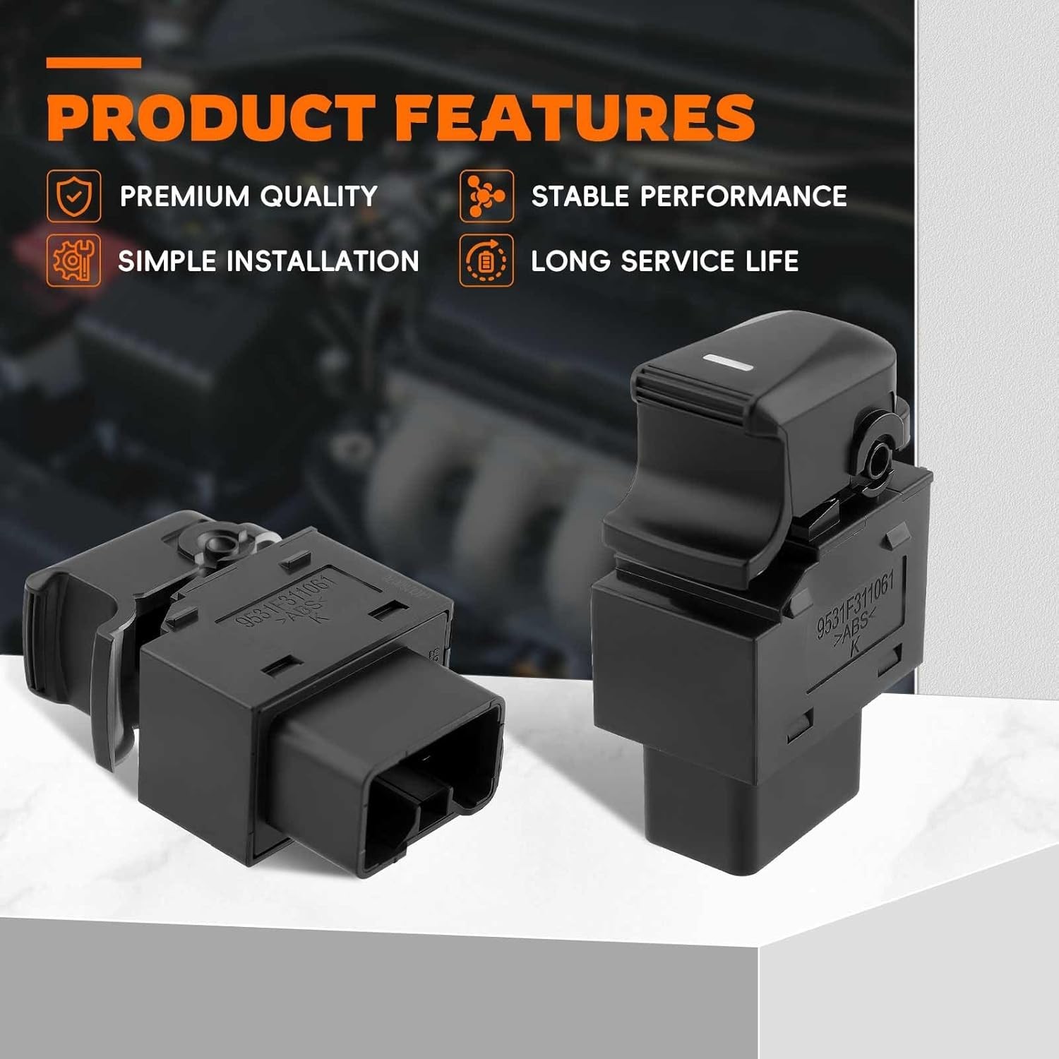 2PCS Rear Door Power Window Switch 93581-2S000 for Hyundai Tucson 2010-2015