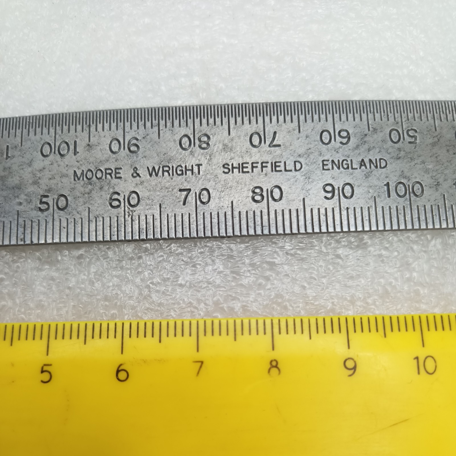 Vintage Rare Moore & Wright No P 422 M 150mm Engineers Rule Machinist England
