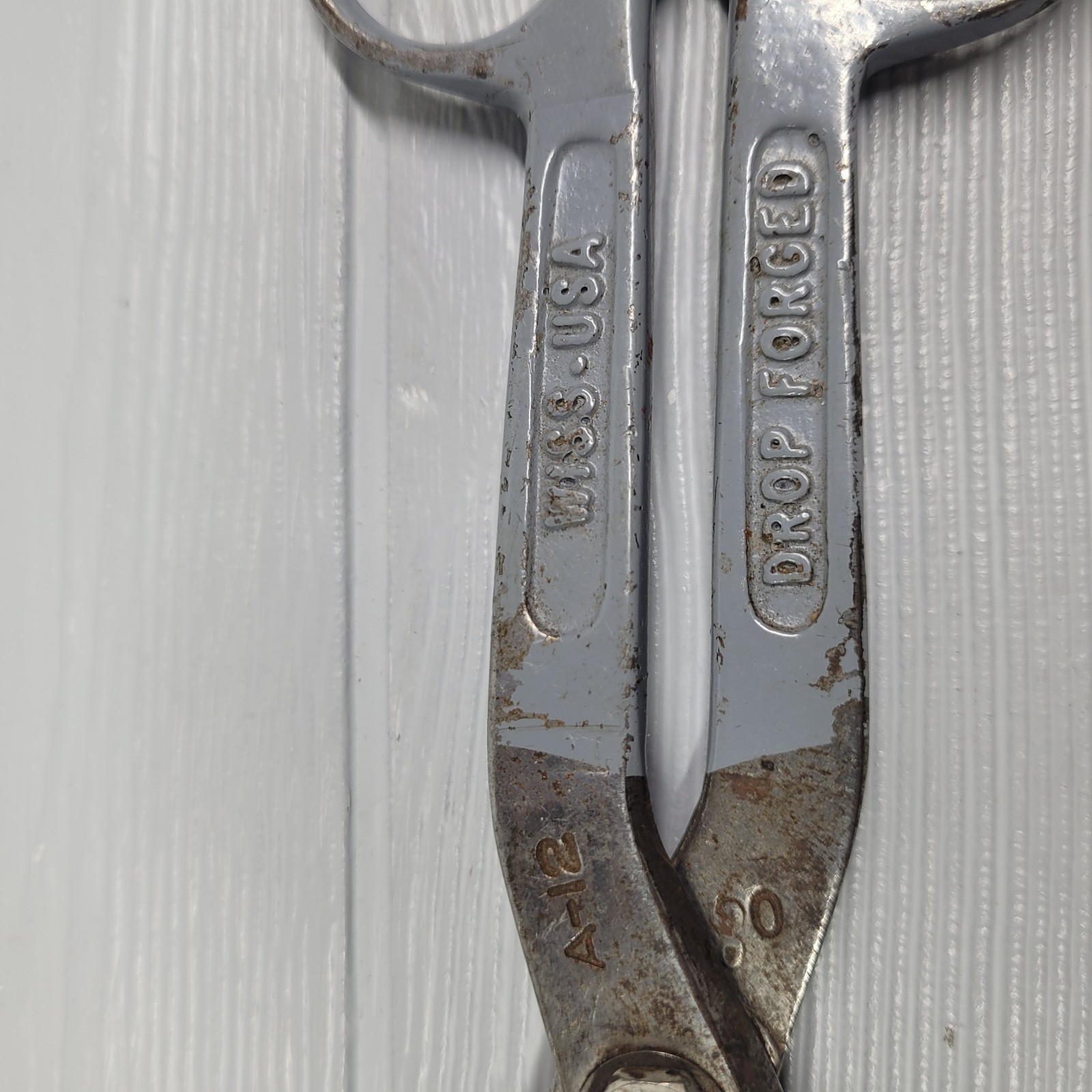 Vintage Tin Snip Shears #A-12 WISS 8″ USA Drop Forged