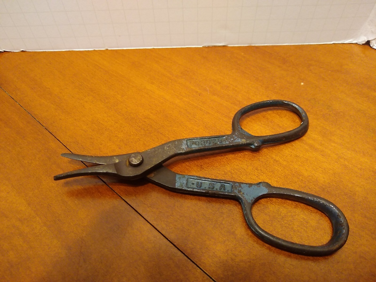 VINTAGE MONTGOMERY WARD POWR-KRAFT METAL SHEAR – TIN SNIPS USA! 7″