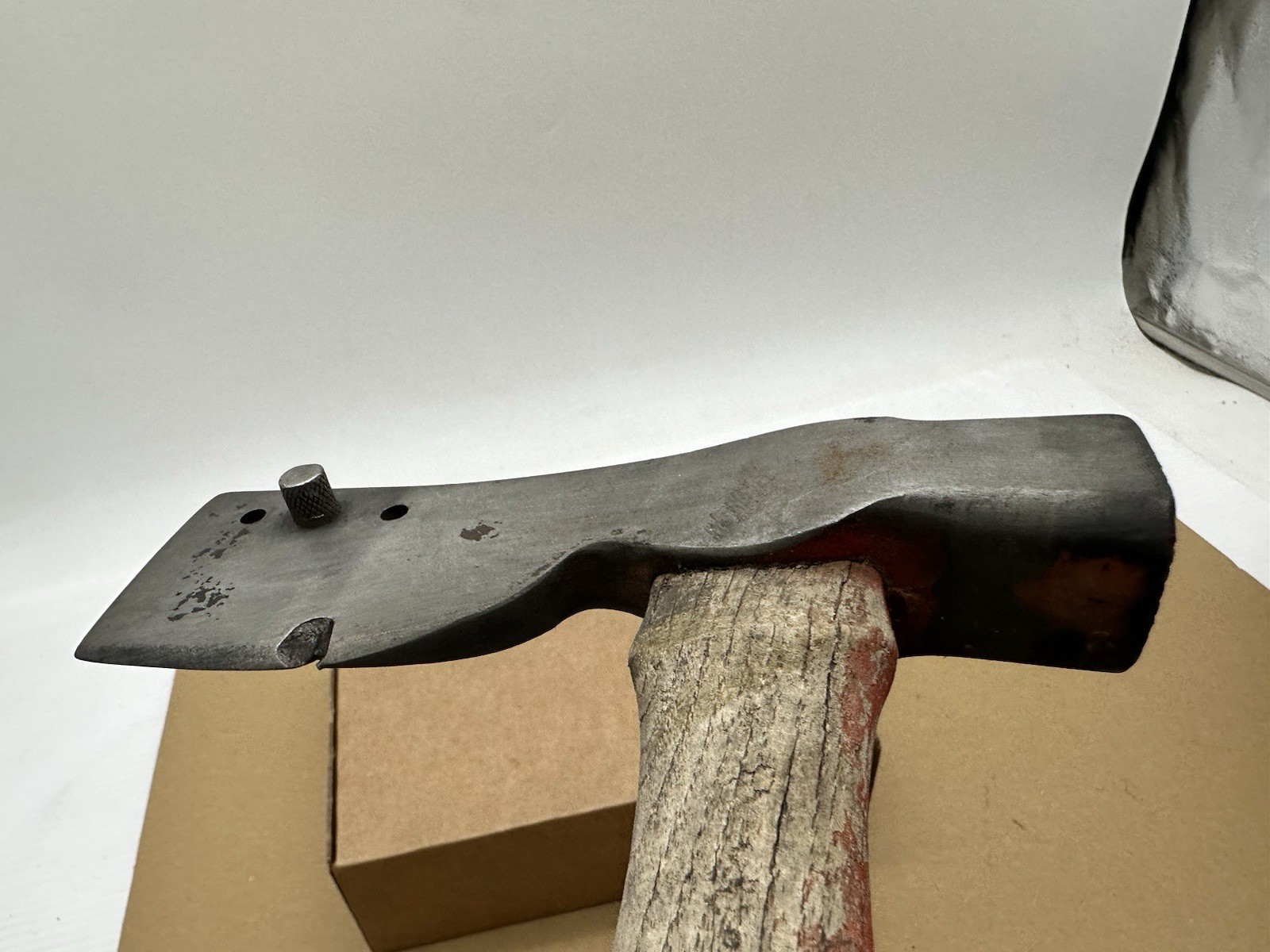 Vintage Roofing Axe Lathing Shingle Hatchet – Flawed Wood Handle No Makers Mark