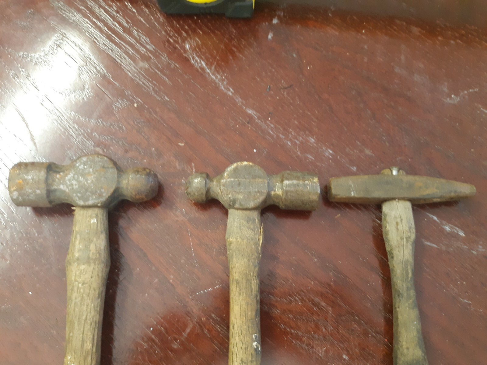 Vintage Lot of 3 Hammers Carpentry Upholstery Blacksmith ball peen