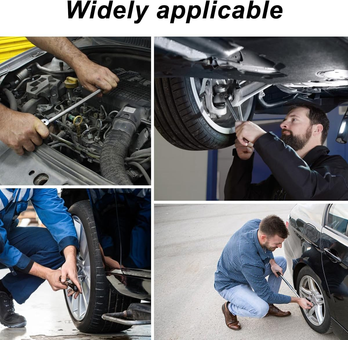 Car Telescoping Lug Wrench, Extendable 4 Way Vehicle Wheel Brace Removal Tool…