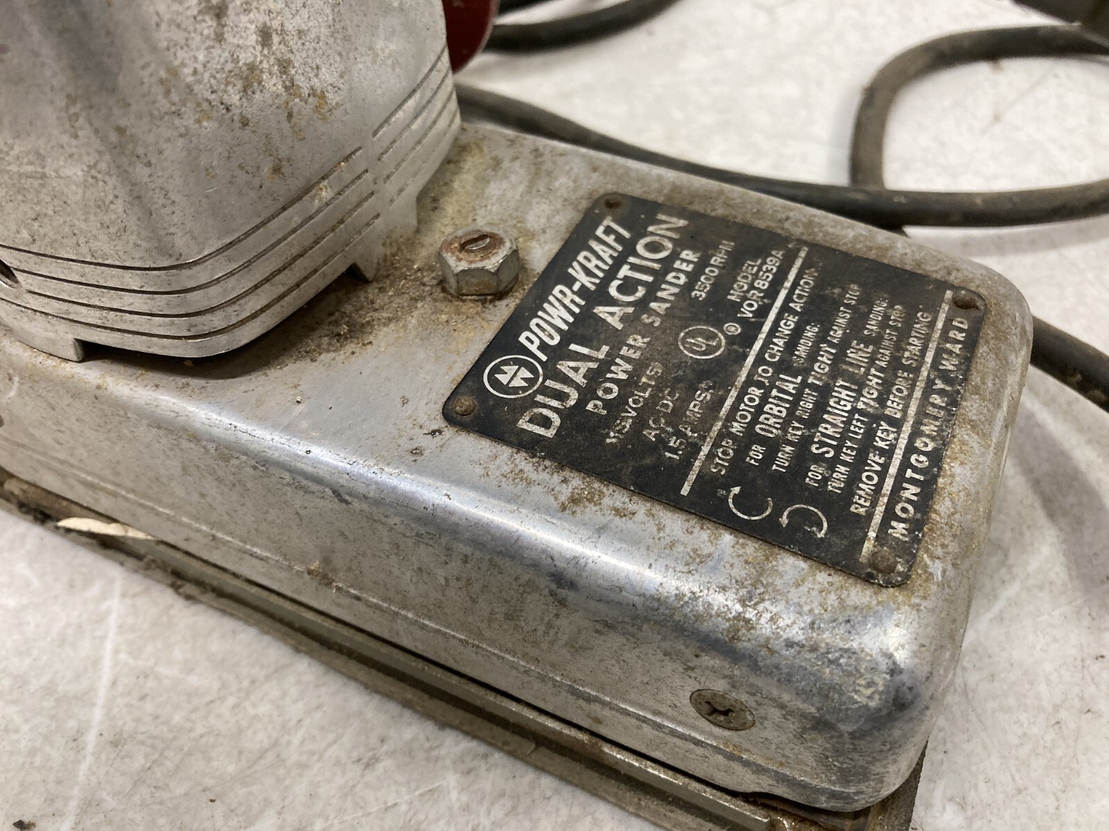Montgomery Ward Powr Kraft Model VOR 8539A Sander
