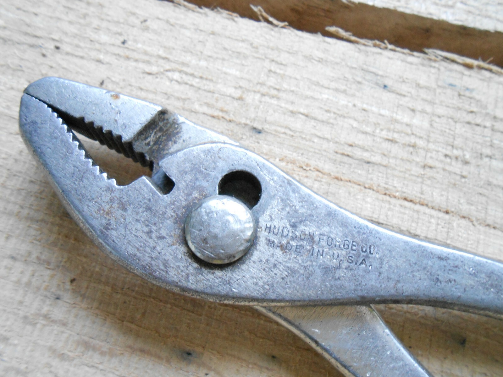 Vintage HUDSON FORGE Co. USA Slip Joint Pliers Wire Cutter & Screwdriver Handle