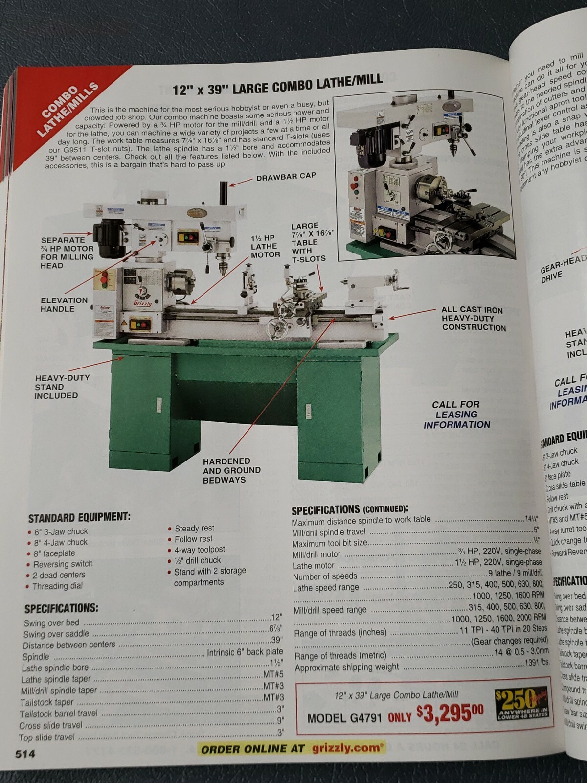 Grizzly “2009” Industrial Catalog “Purveyors of Fine Machinery” Wood & Metal