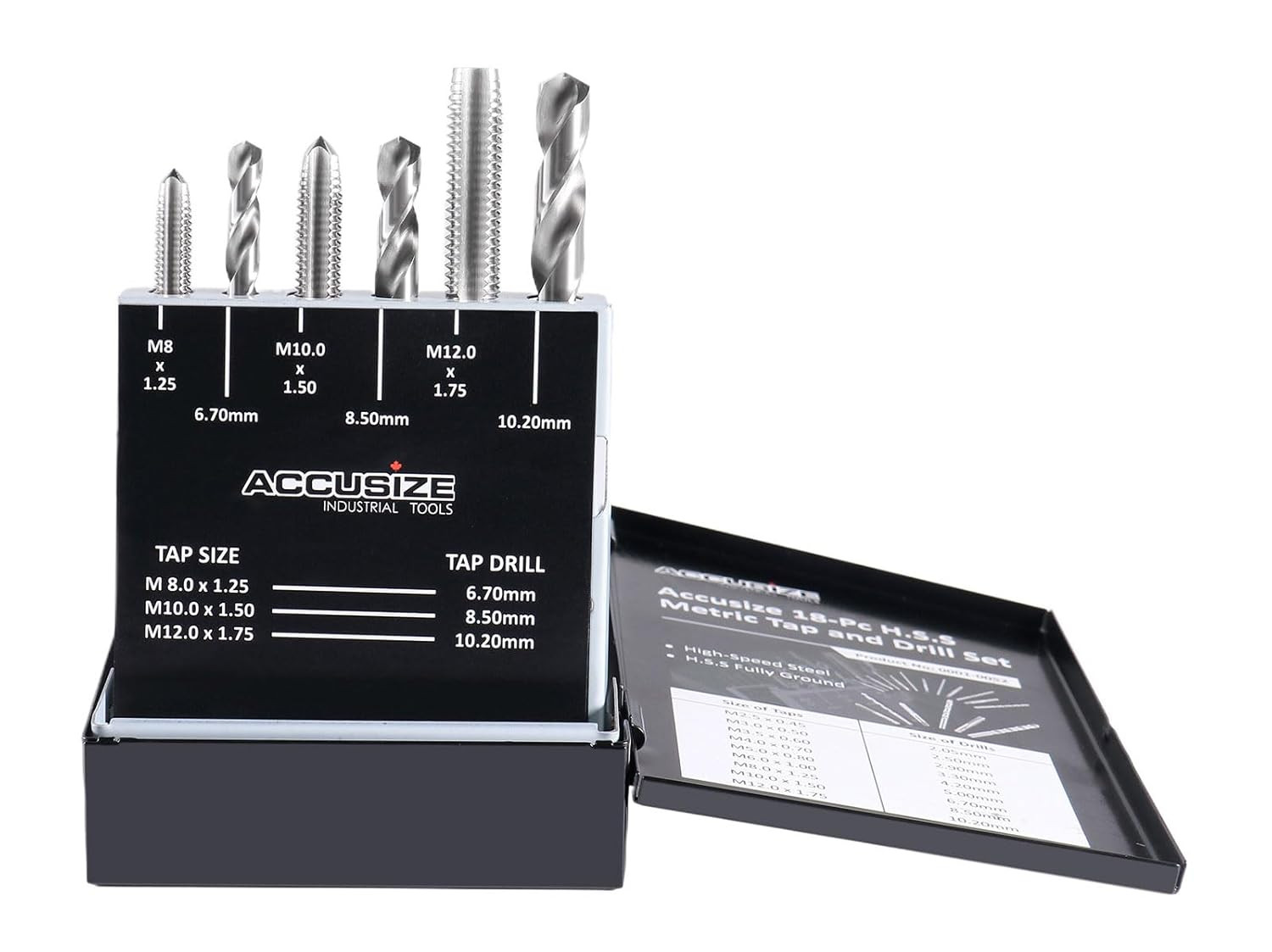 Metric 18 Pc H.S.S. Tap and Drill Set, 0001-0052