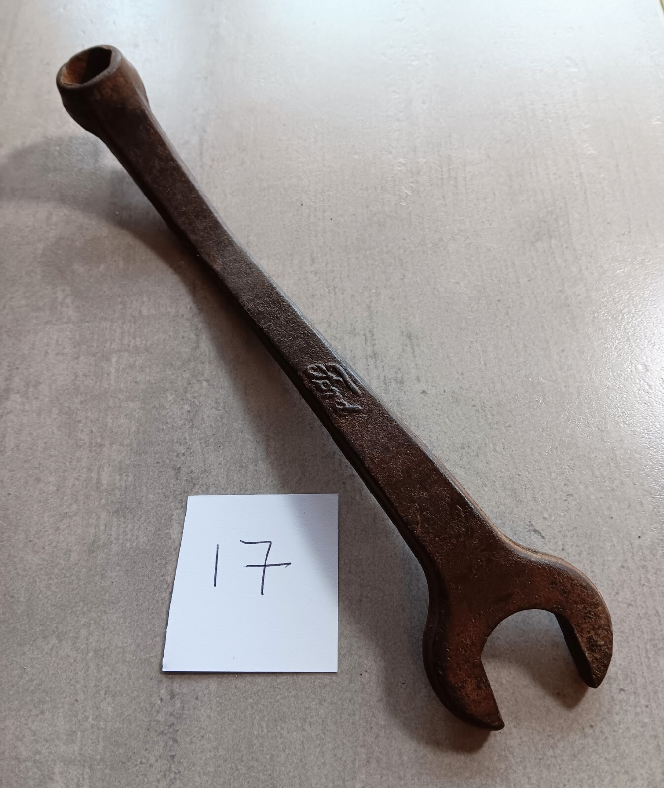 Vintage FORD Combination Spanner 1″ open end & 5/8th Ring ~ T5893 Spark Plug