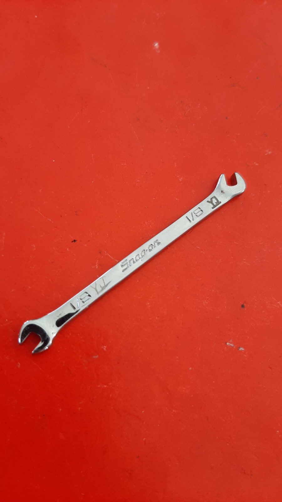 Snap-on Tools DS88A 1/8″ X 1/8″ Open End Offset Ignition Wrench ENGRAVED 204