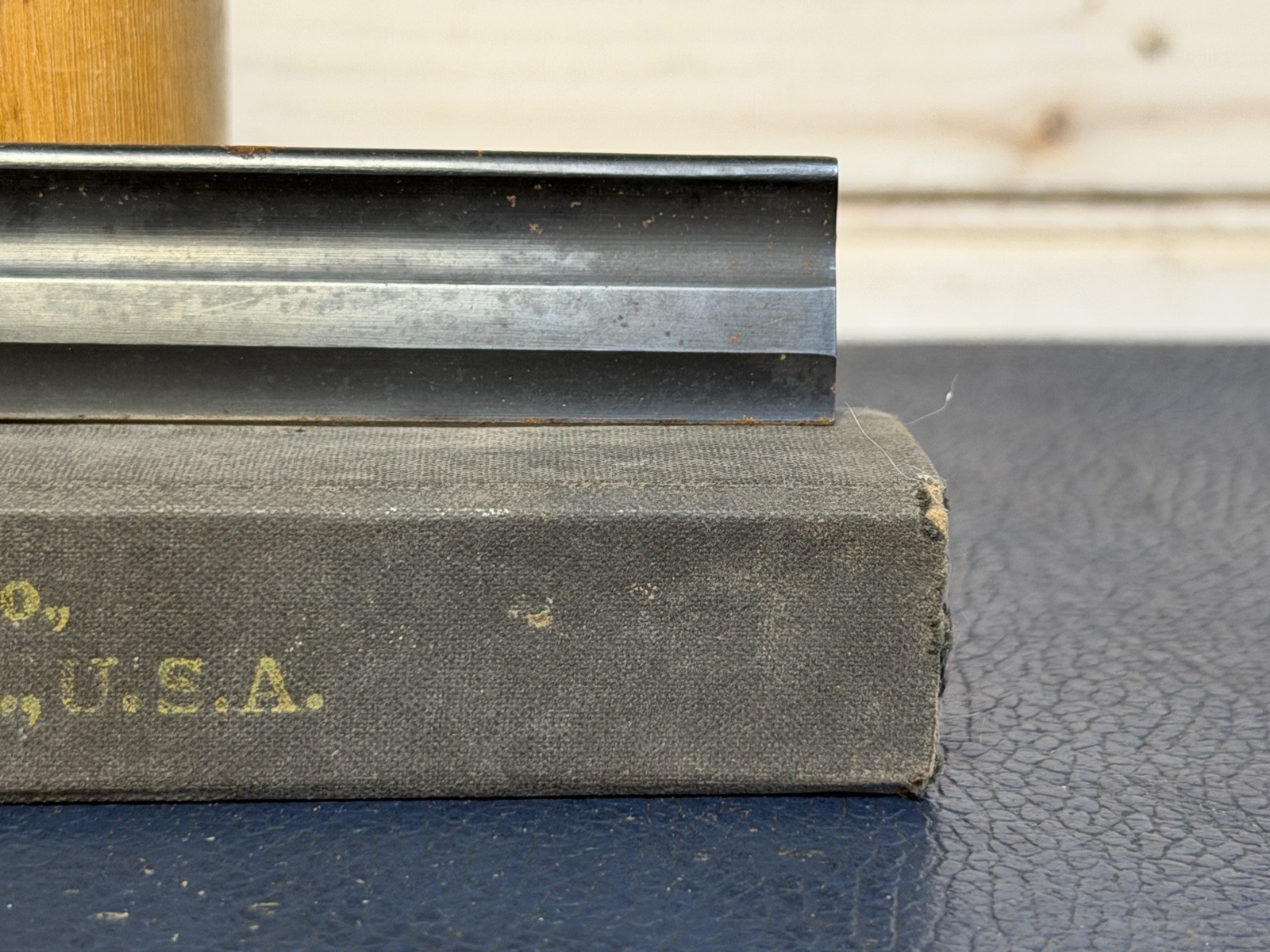 VTG RARE BROWN & SHARPE 530 6.25″ TOOLMAKERS’ KNIFE BEVELED STRAIGHT EDGE IN BOX