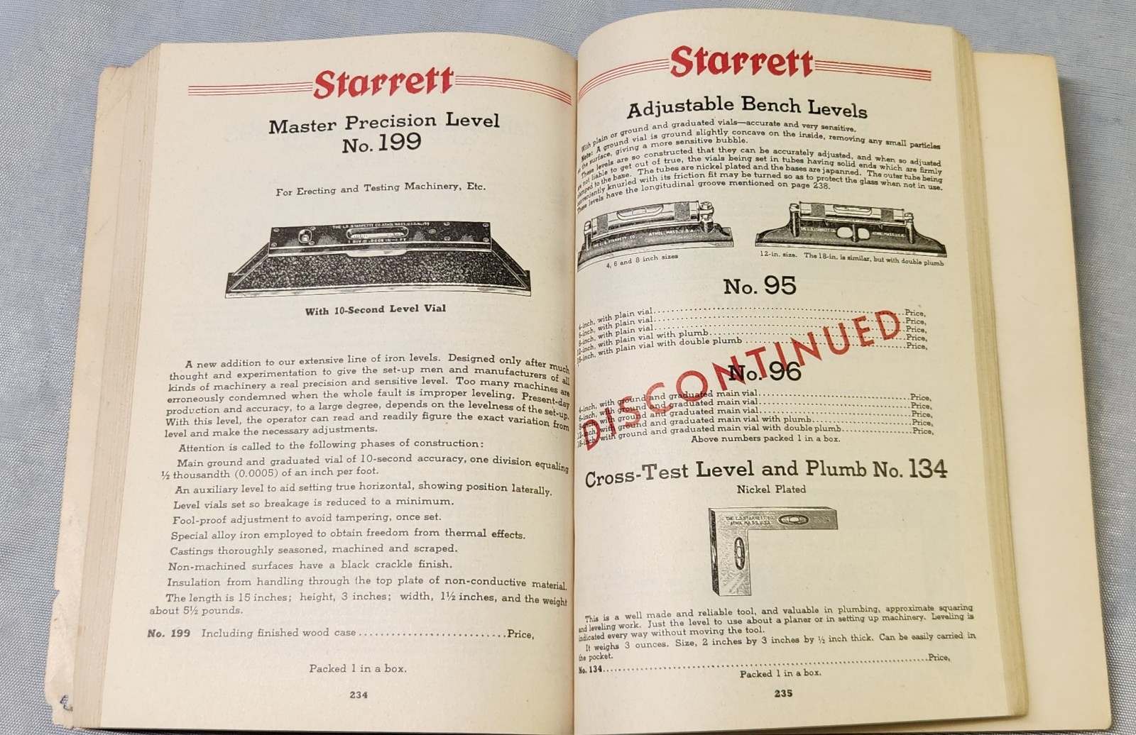 VINTAGE 1953 STARRETT FINE MECHANICAL TOOLS CATALOG + STARRETT POCKET PROTECTOR!