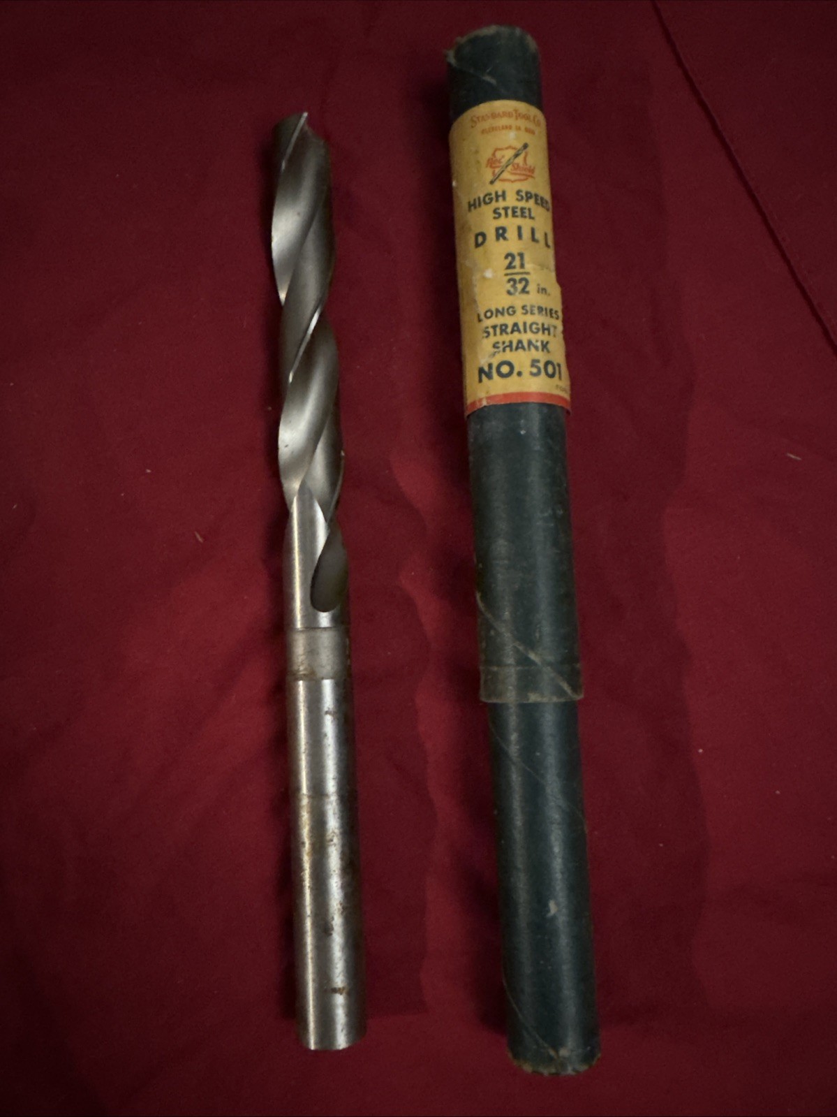 Standard Tool Co. Vintage High Speed Steel Drill Bit 21/32in. Long Series No.501