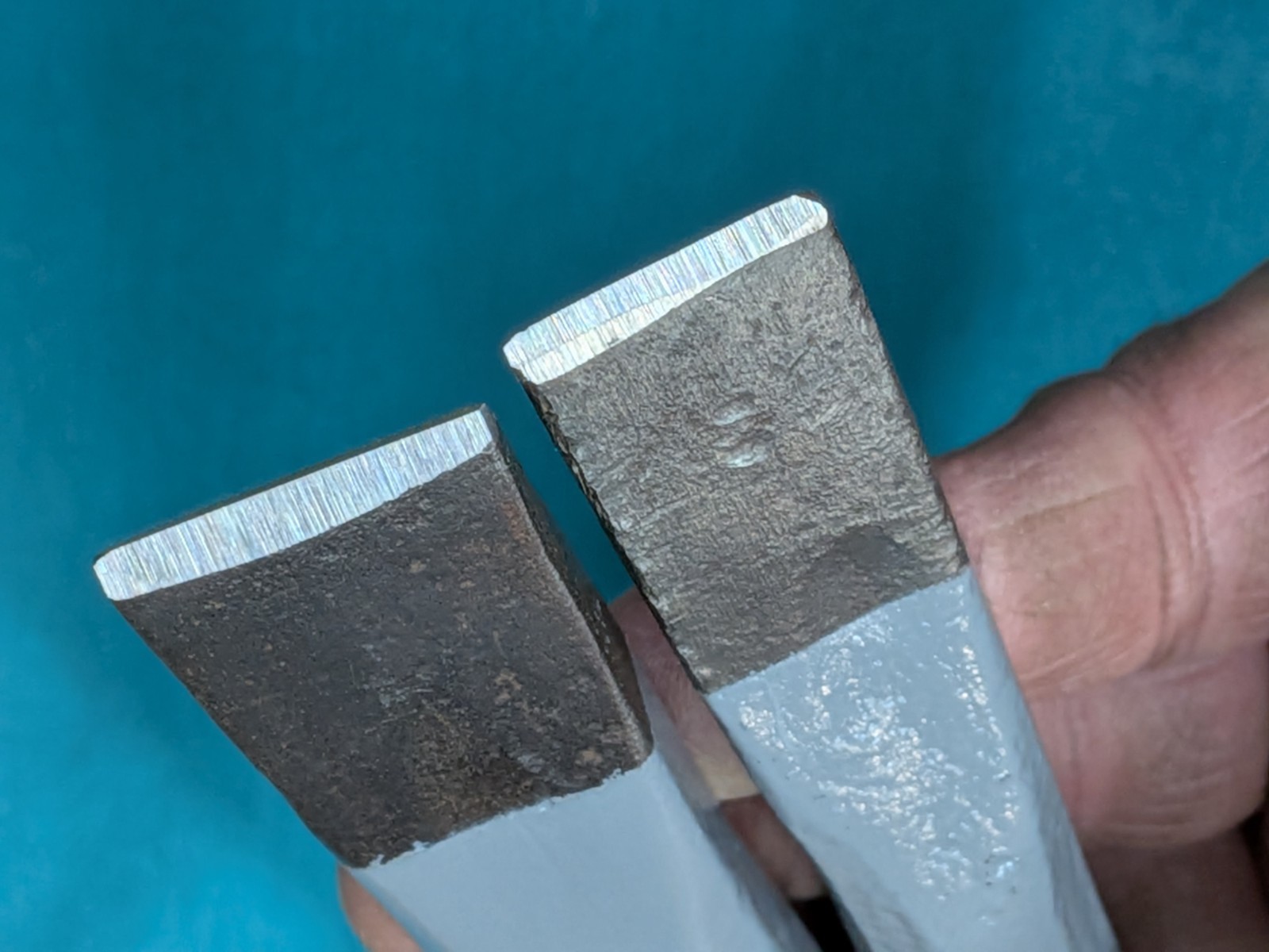 Vintage Two Refurbished Heavy Old Cold Chisels 7/8″ x 8″ AND 3/4″ x 7-1/2″
