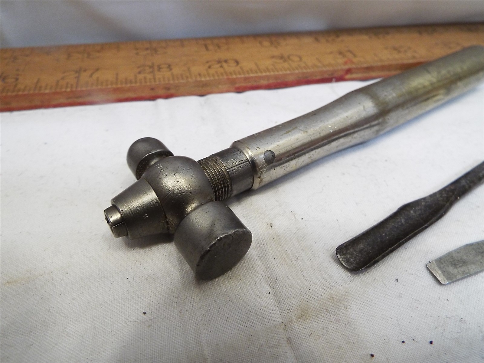 Vintage Pocket Multi Tool Kit Handle Hammer Screwdriver Drill Portable