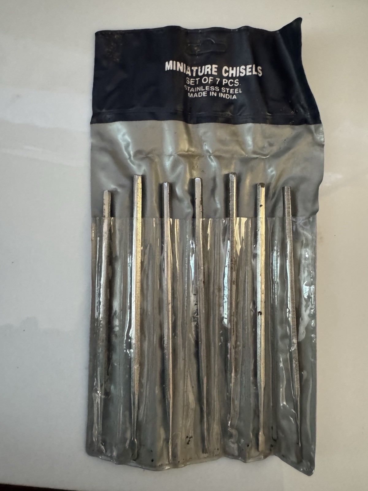 7-Piece Set of Miniature Stainless Steel Chisels