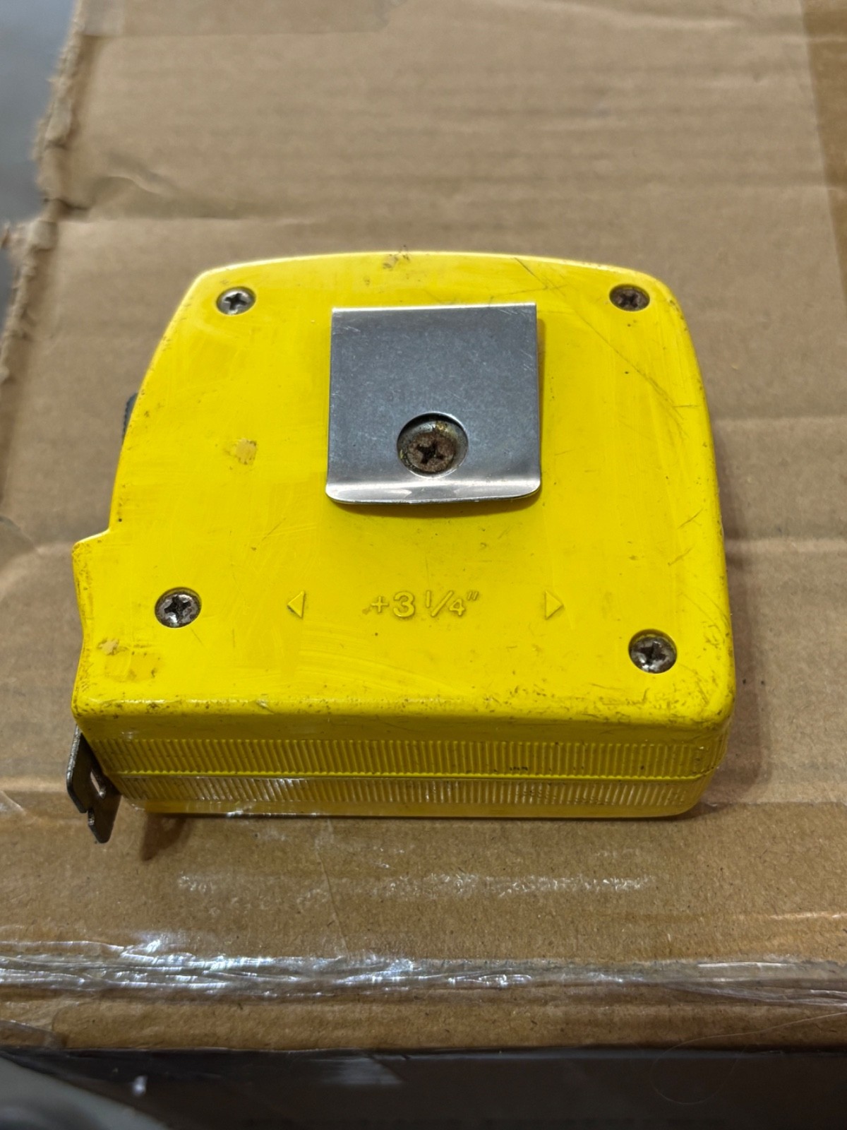 Vintage Sears 25′ Tape Measure 939446 1” Blade Yellow. rack a OK