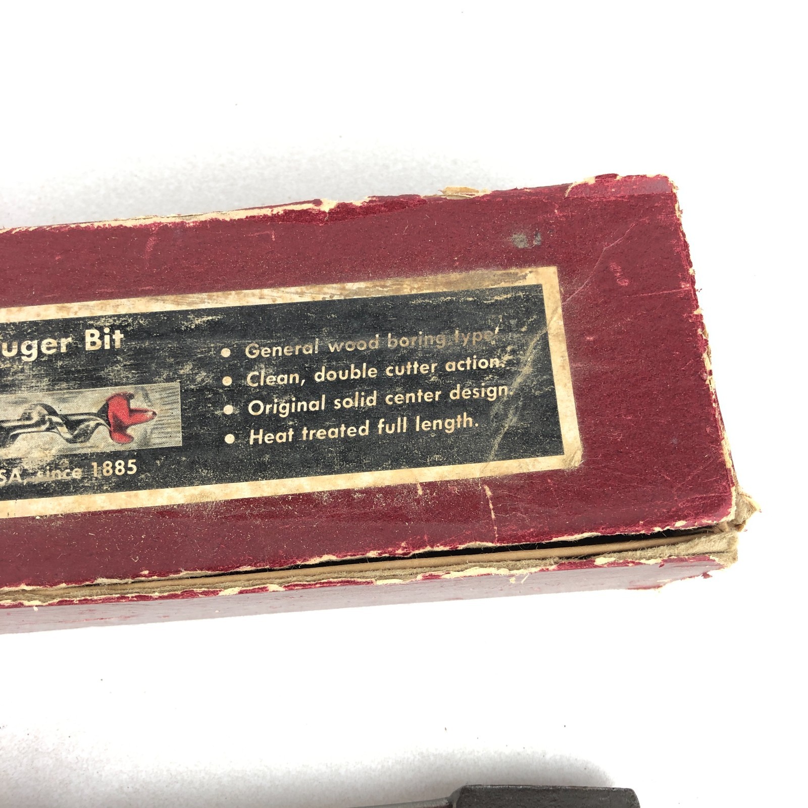 Vintage Irwin Brace Wood Auger Bits With 62T Box USA Set of (8) Old Drill Bit
