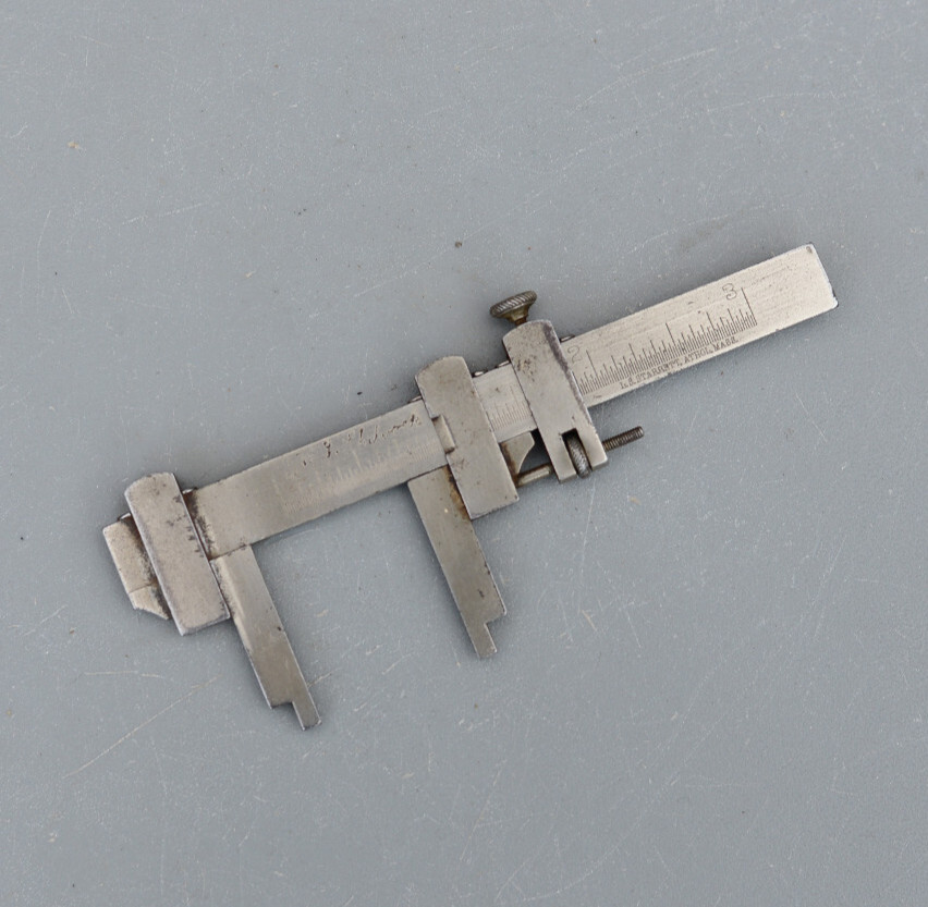 Vintage Rare L.S. Starrett Co. Athol. Mass. USA Small Vernier Caliper 3”