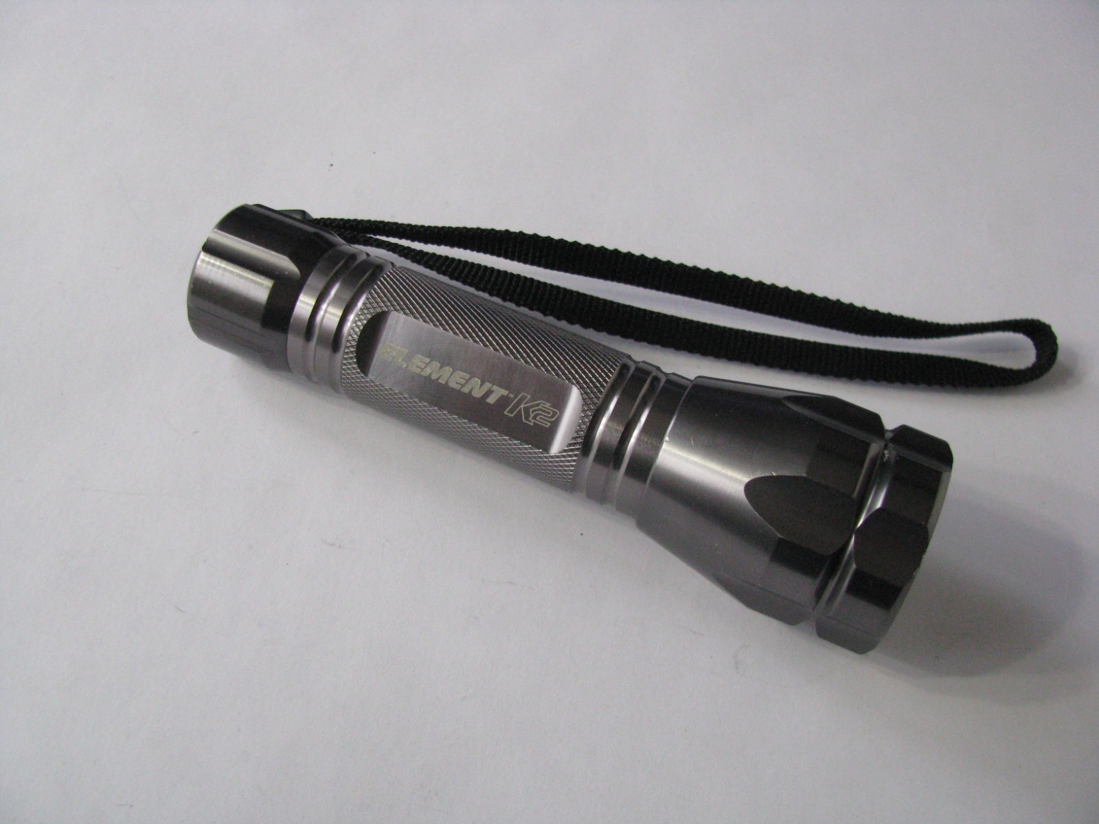 Element K2 Flashlight Sm Dark Grey Aluminum Flash Light 3x AAA Battery Powered
